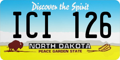 ND license plate ICI126