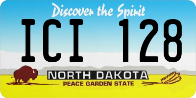 ND license plate ICI128