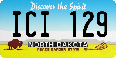 ND license plate ICI129