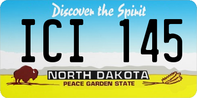 ND license plate ICI145