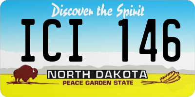 ND license plate ICI146