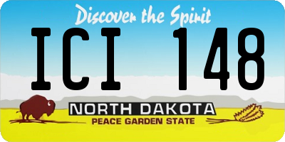 ND license plate ICI148