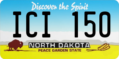 ND license plate ICI150