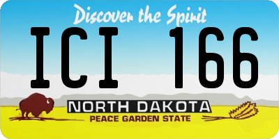 ND license plate ICI166