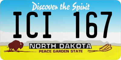 ND license plate ICI167