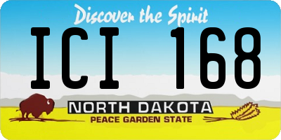ND license plate ICI168