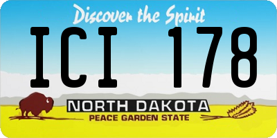 ND license plate ICI178