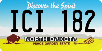 ND license plate ICI182