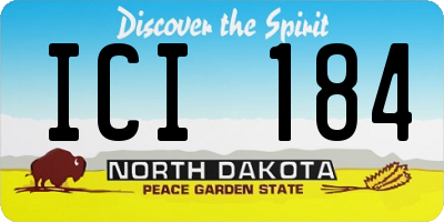 ND license plate ICI184