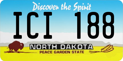 ND license plate ICI188