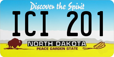 ND license plate ICI201