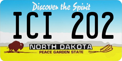 ND license plate ICI202