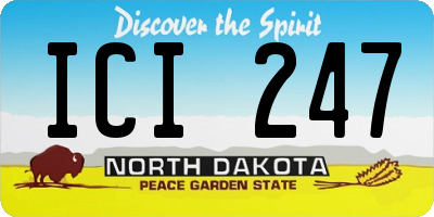 ND license plate ICI247