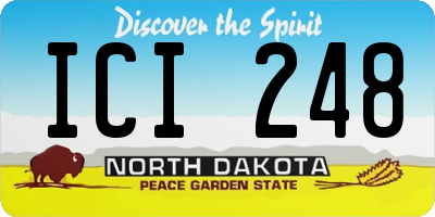 ND license plate ICI248