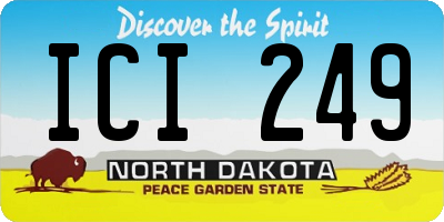 ND license plate ICI249
