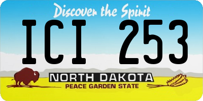 ND license plate ICI253
