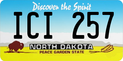 ND license plate ICI257