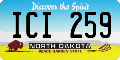 ND license plate ICI259