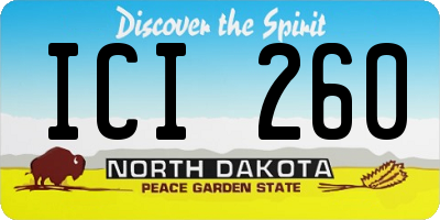 ND license plate ICI260