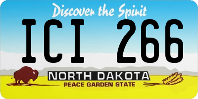 ND license plate ICI266