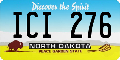 ND license plate ICI276