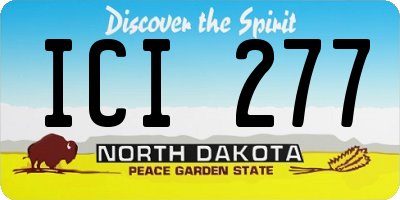 ND license plate ICI277