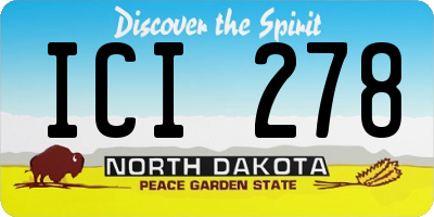ND license plate ICI278