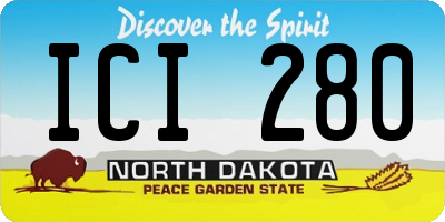 ND license plate ICI280