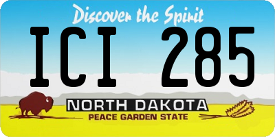 ND license plate ICI285
