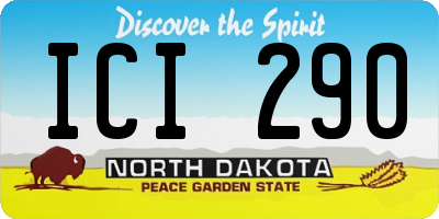 ND license plate ICI290