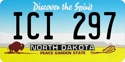 ND license plate ICI297