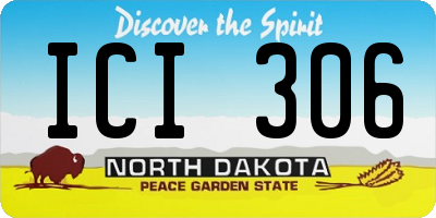 ND license plate ICI306