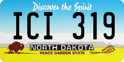 ND license plate ICI319