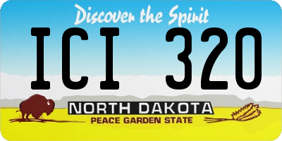 ND license plate ICI320