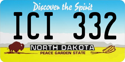 ND license plate ICI332