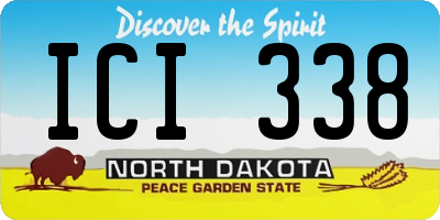 ND license plate ICI338