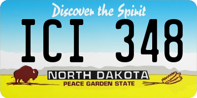 ND license plate ICI348