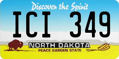 ND license plate ICI349