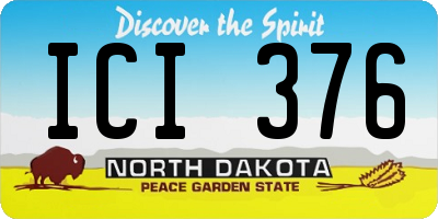 ND license plate ICI376