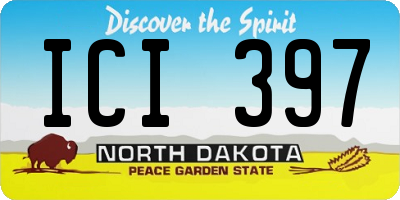 ND license plate ICI397