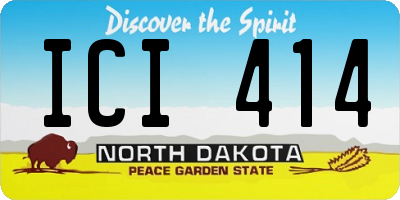 ND license plate ICI414