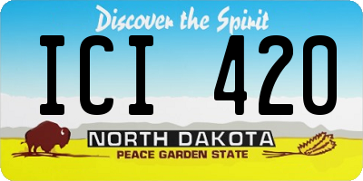ND license plate ICI420