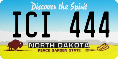 ND license plate ICI444