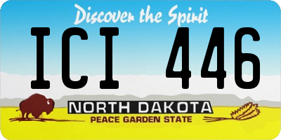 ND license plate ICI446