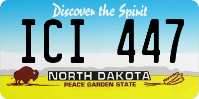 ND license plate ICI447