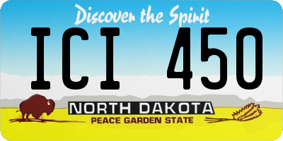 ND license plate ICI450