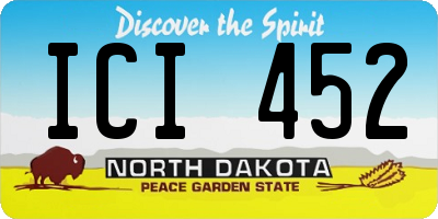 ND license plate ICI452