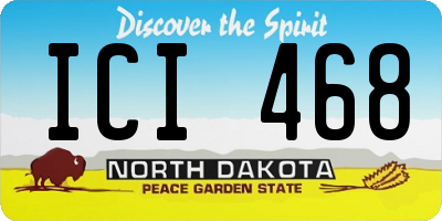 ND license plate ICI468