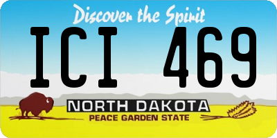 ND license plate ICI469
