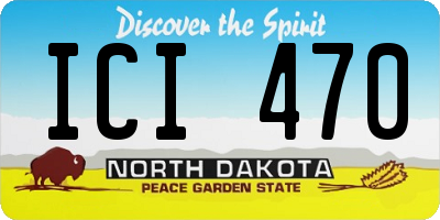 ND license plate ICI470